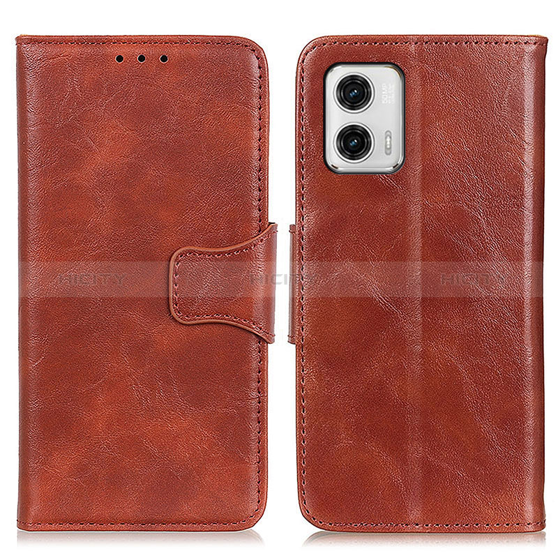 Coque Portefeuille Livre Cuir Etui Clapet M02L pour Motorola Moto G73 5G Marron Plus