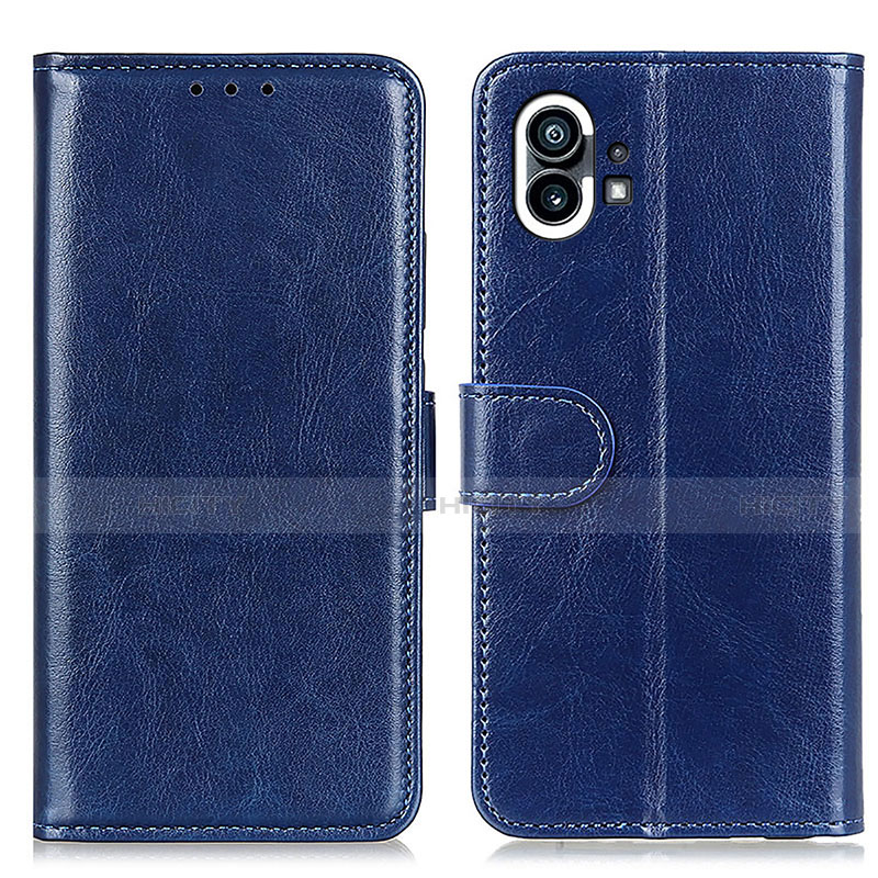 Coque Portefeuille Livre Cuir Etui Clapet M02L pour Nothing Phone 1 Bleu Plus