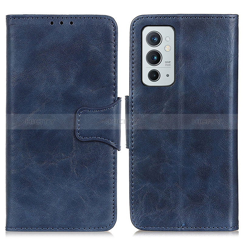 Coque Portefeuille Livre Cuir Etui Clapet M02L pour OnePlus 9RT 5G Bleu Plus