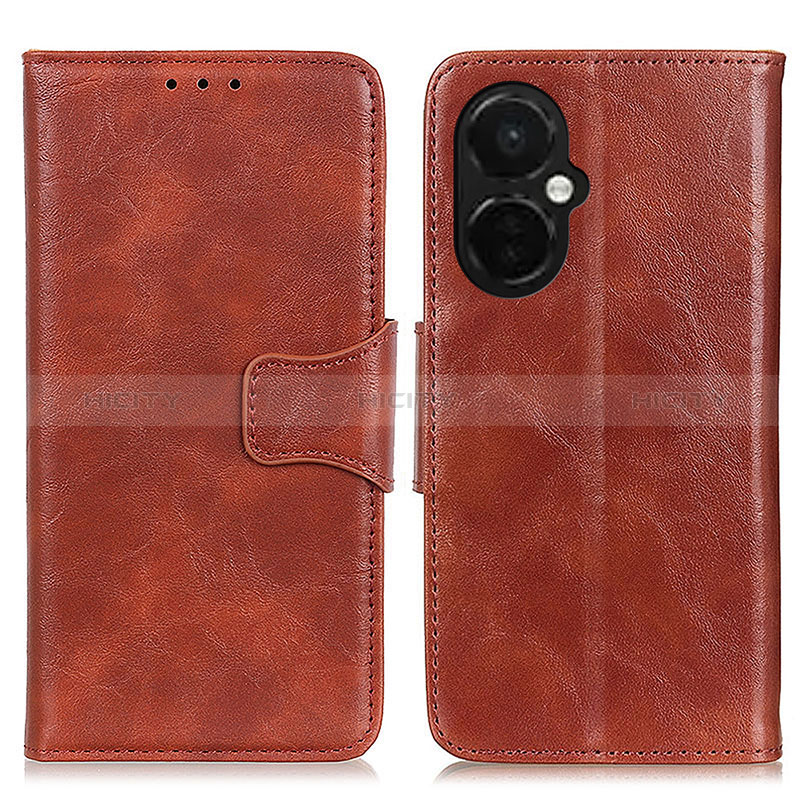 Coque Portefeuille Livre Cuir Etui Clapet M02L pour OnePlus Nord CE 3 5G Marron Plus