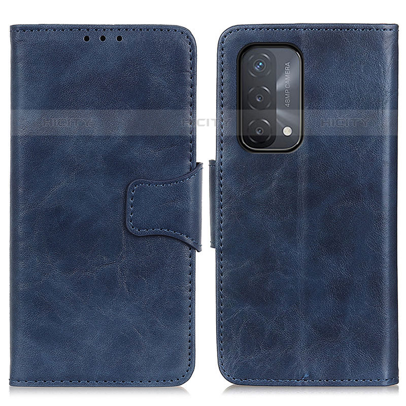 Coque Portefeuille Livre Cuir Etui Clapet M02L pour OnePlus Nord N200 5G Bleu Plus