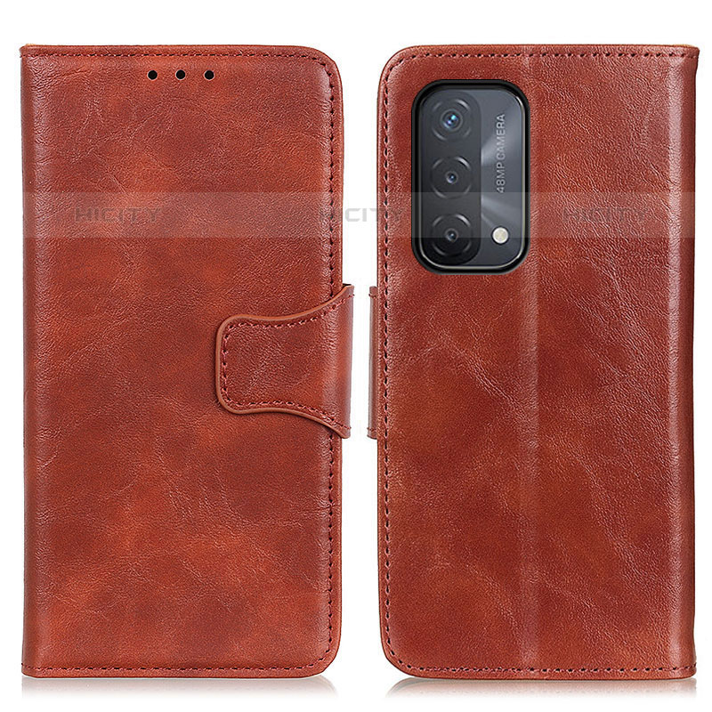 Coque Portefeuille Livre Cuir Etui Clapet M02L pour OnePlus Nord N200 5G Marron Plus