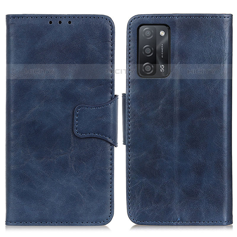 Coque Portefeuille Livre Cuir Etui Clapet M02L pour Oppo A53s 5G Bleu Plus