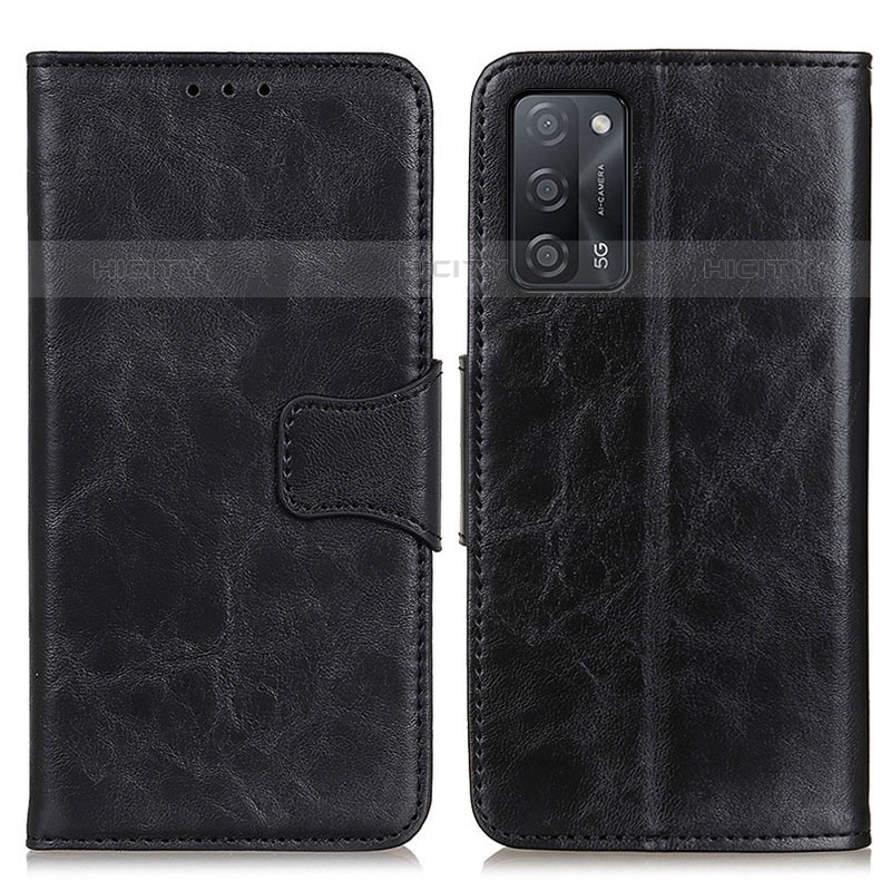 Coque Portefeuille Livre Cuir Etui Clapet M02L pour Oppo A53s 5G Noir Plus