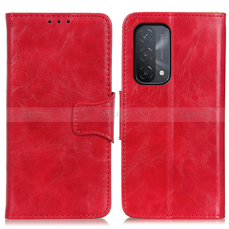 Coque Portefeuille Livre Cuir Etui Clapet M02L pour Oppo A54 5G Rouge Plus