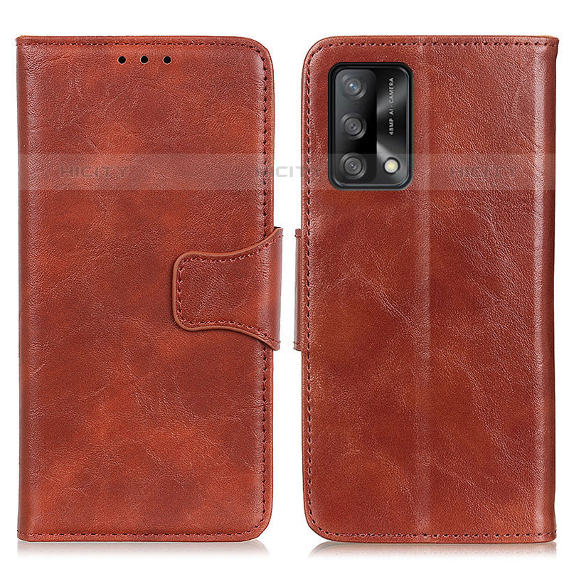 Coque Portefeuille Livre Cuir Etui Clapet M02L pour Oppo A74 4G Marron Plus