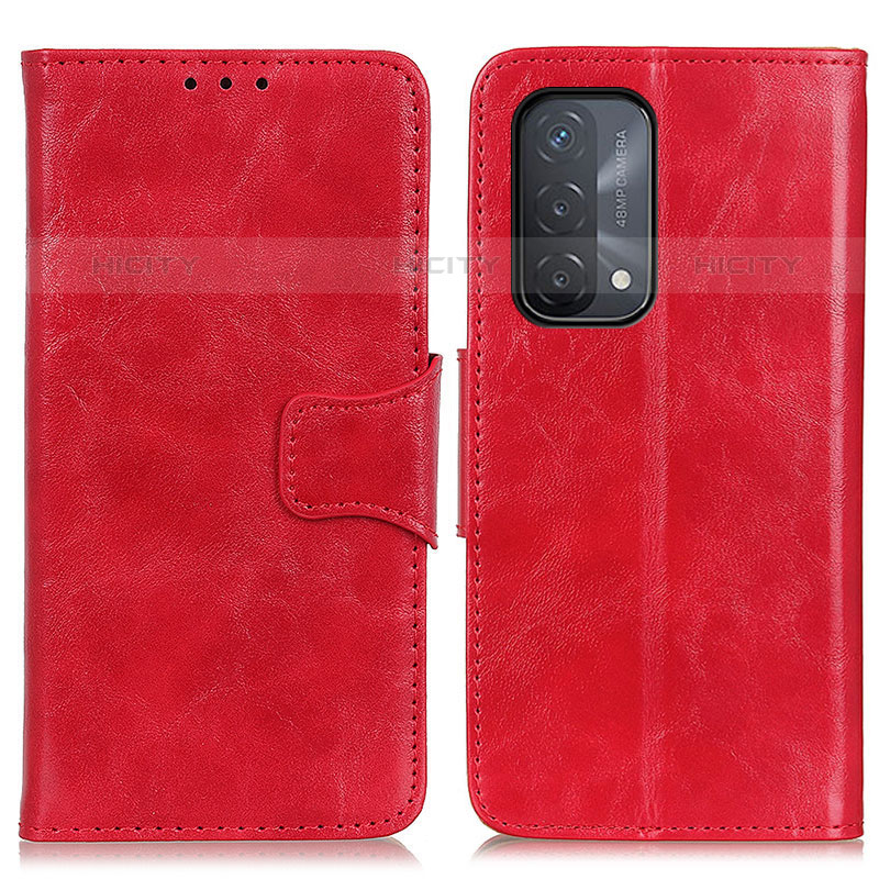 Coque Portefeuille Livre Cuir Etui Clapet M02L pour Oppo A93 5G Rouge Plus