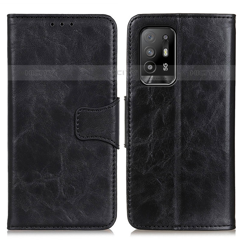 Coque Portefeuille Livre Cuir Etui Clapet M02L pour Oppo F19 Pro+ Plus 5G Noir Plus