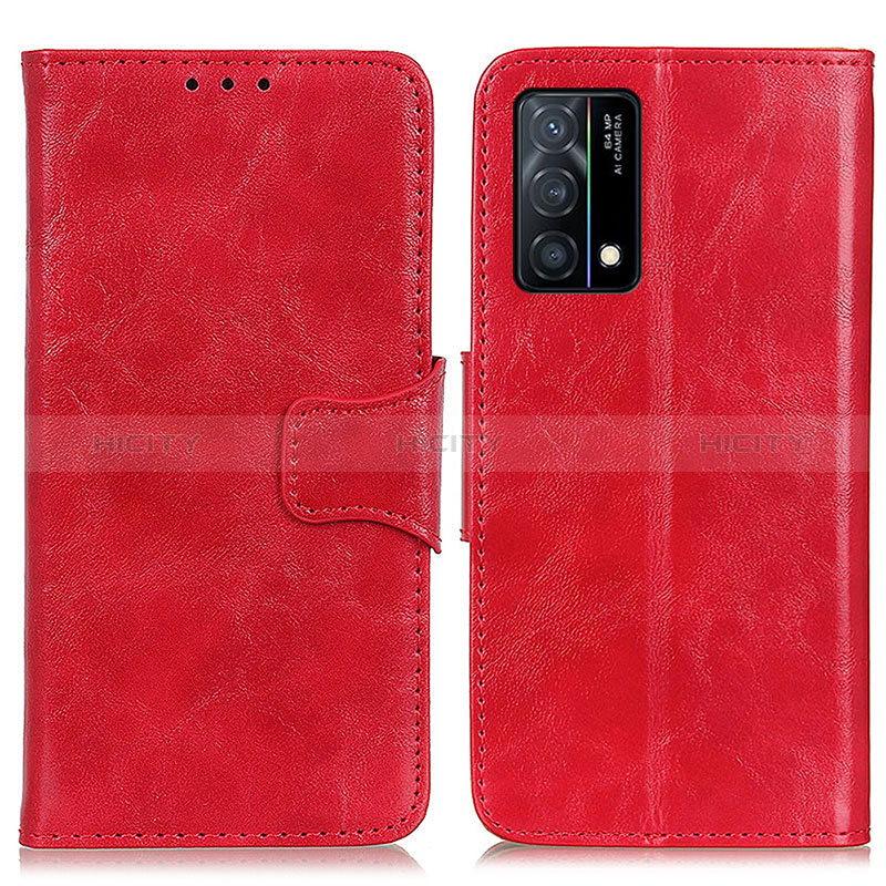 Coque Portefeuille Livre Cuir Etui Clapet M02L pour Oppo K9 5G Rouge Plus