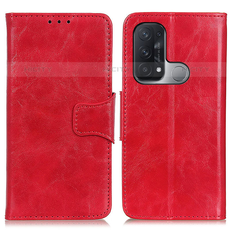 Coque Portefeuille Livre Cuir Etui Clapet M02L pour Oppo Reno5 A Rouge Plus