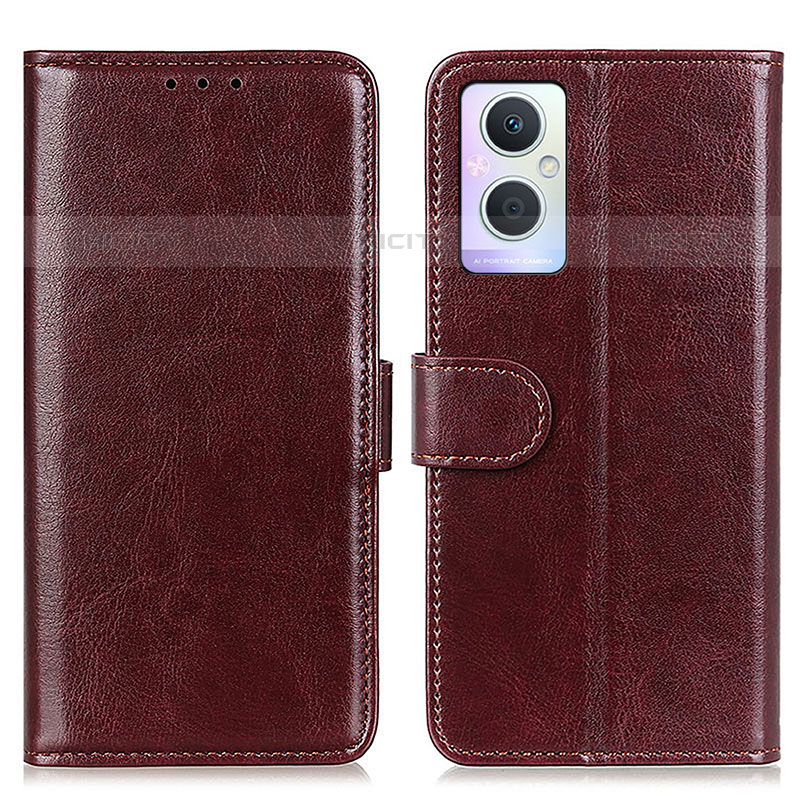 Coque Portefeuille Livre Cuir Etui Clapet M02L pour Oppo Reno8 Z 5G Marron Plus