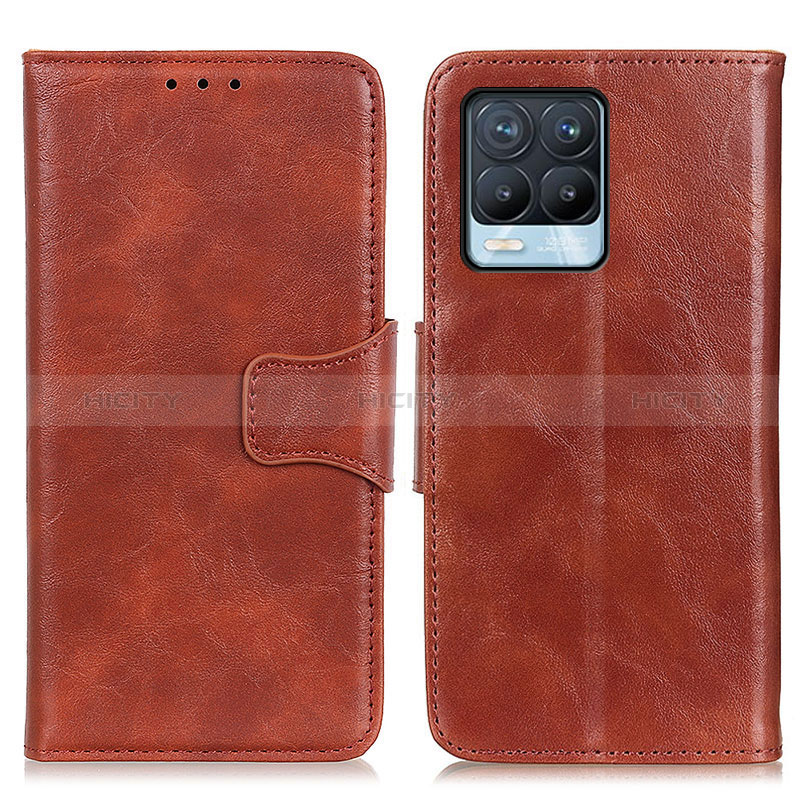 Coque Portefeuille Livre Cuir Etui Clapet M02L pour Realme 8 Pro Marron Plus