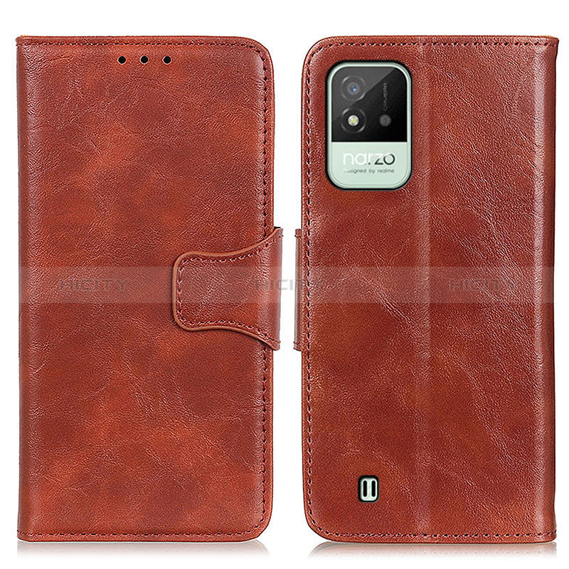 Coque Portefeuille Livre Cuir Etui Clapet M02L pour Realme C11 (2021) Marron Plus