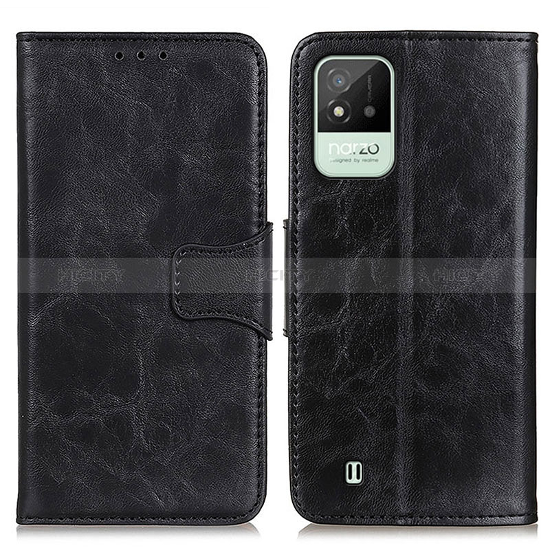 Coque Portefeuille Livre Cuir Etui Clapet M02L pour Realme C20 Noir Plus