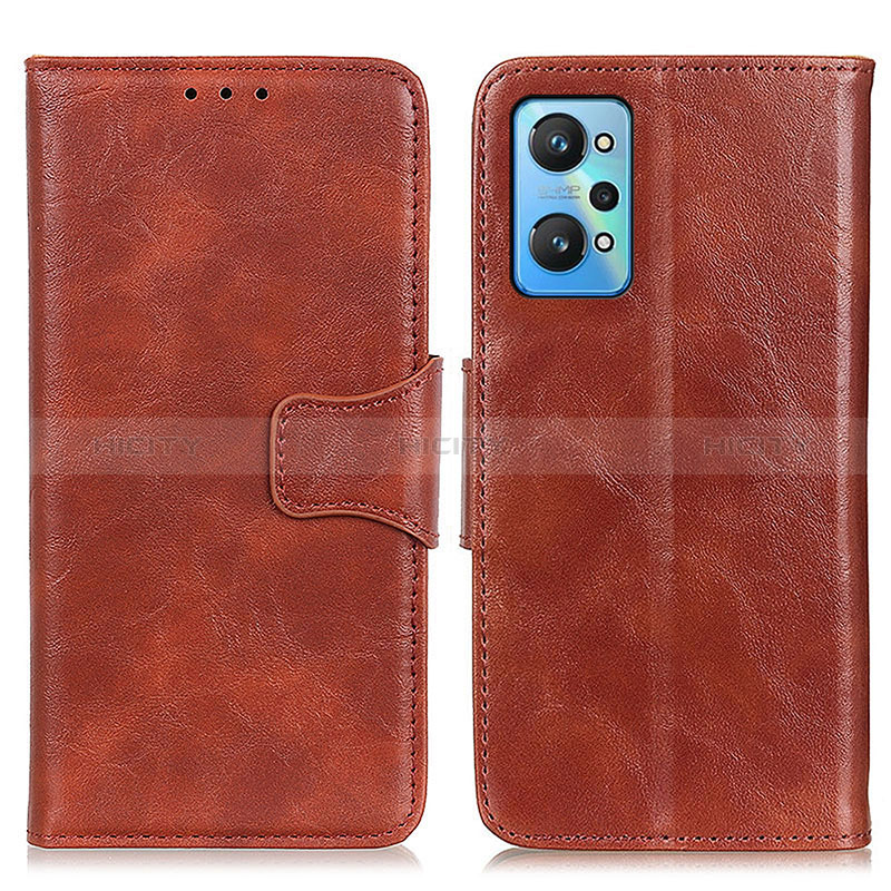 Coque Portefeuille Livre Cuir Etui Clapet M02L pour Realme GT Neo 3T 5G Marron Plus