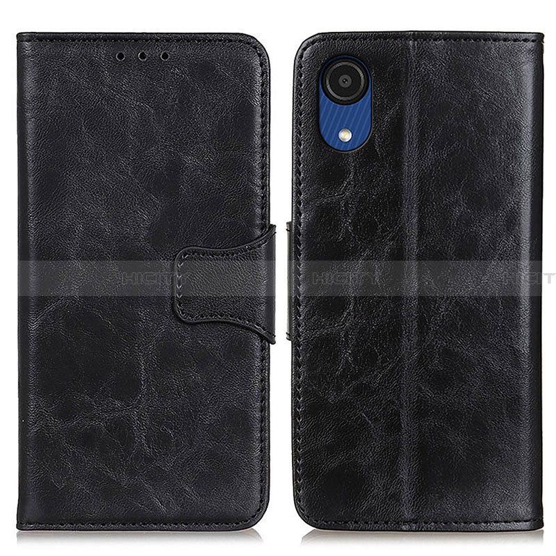 Coque Portefeuille Livre Cuir Etui Clapet M02L pour Samsung Galaxy A03 Core Noir Plus