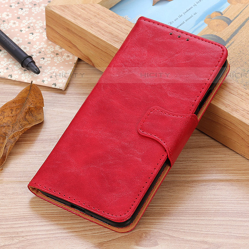 Coque Portefeuille Livre Cuir Etui Clapet M02L pour Samsung Galaxy A03s Rouge Plus