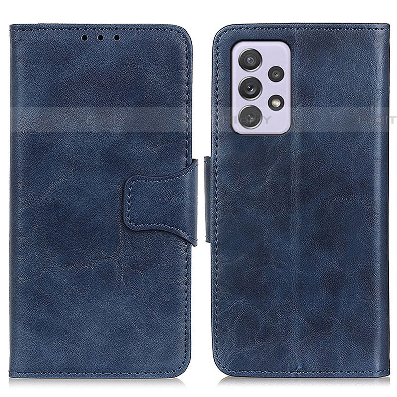 Coque Portefeuille Livre Cuir Etui Clapet M02L pour Samsung Galaxy A73 5G Bleu Plus