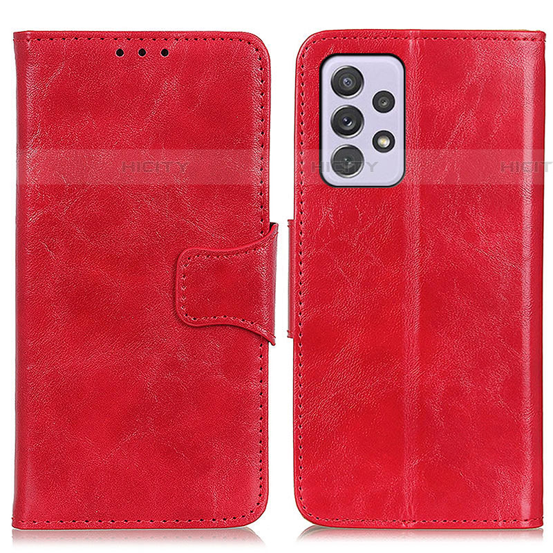 Coque Portefeuille Livre Cuir Etui Clapet M02L pour Samsung Galaxy A73 5G Rouge Plus