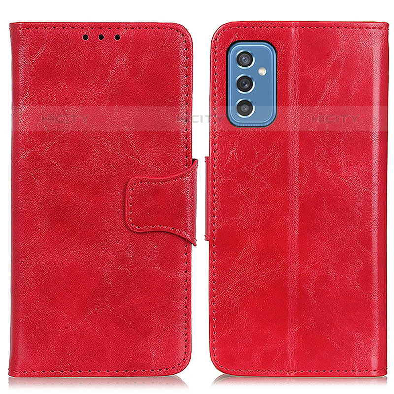 Coque Portefeuille Livre Cuir Etui Clapet M02L pour Samsung Galaxy M52 5G Rouge Plus