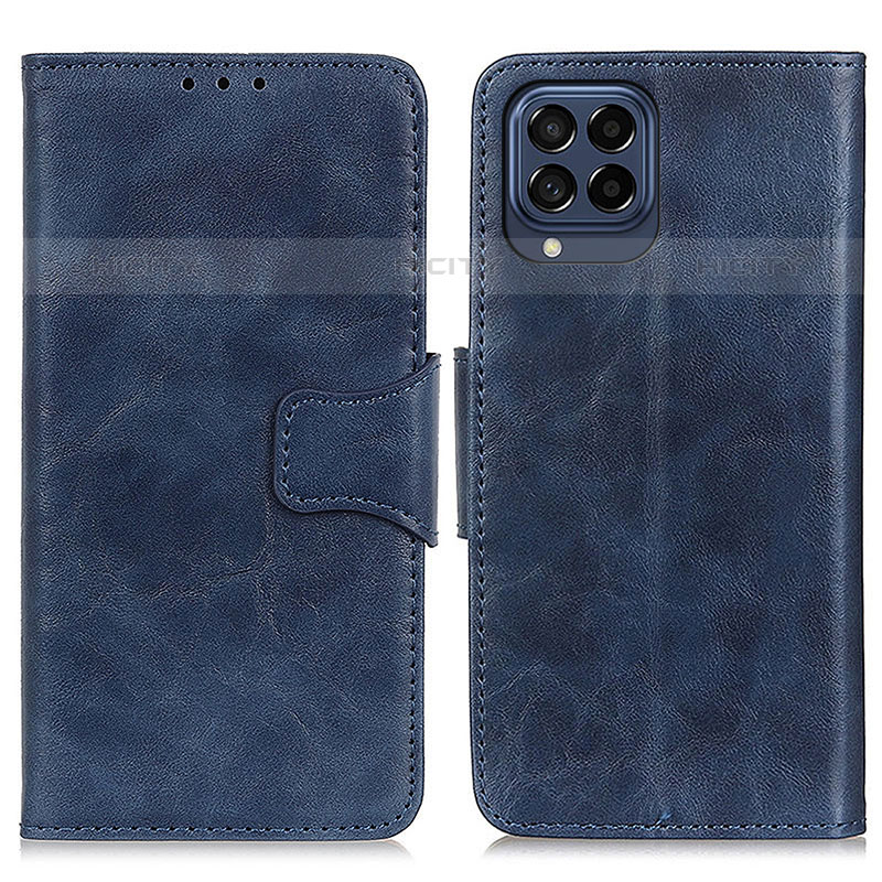 Coque Portefeuille Livre Cuir Etui Clapet M02L pour Samsung Galaxy M53 5G Bleu Plus