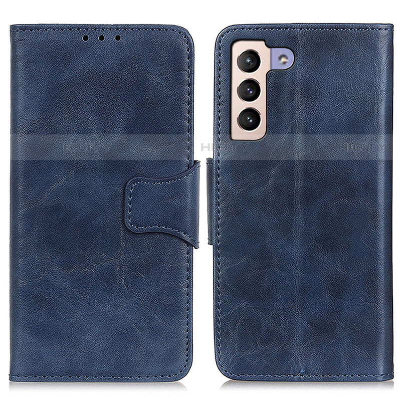 Coque Portefeuille Livre Cuir Etui Clapet M02L pour Samsung Galaxy S21 5G Bleu Plus