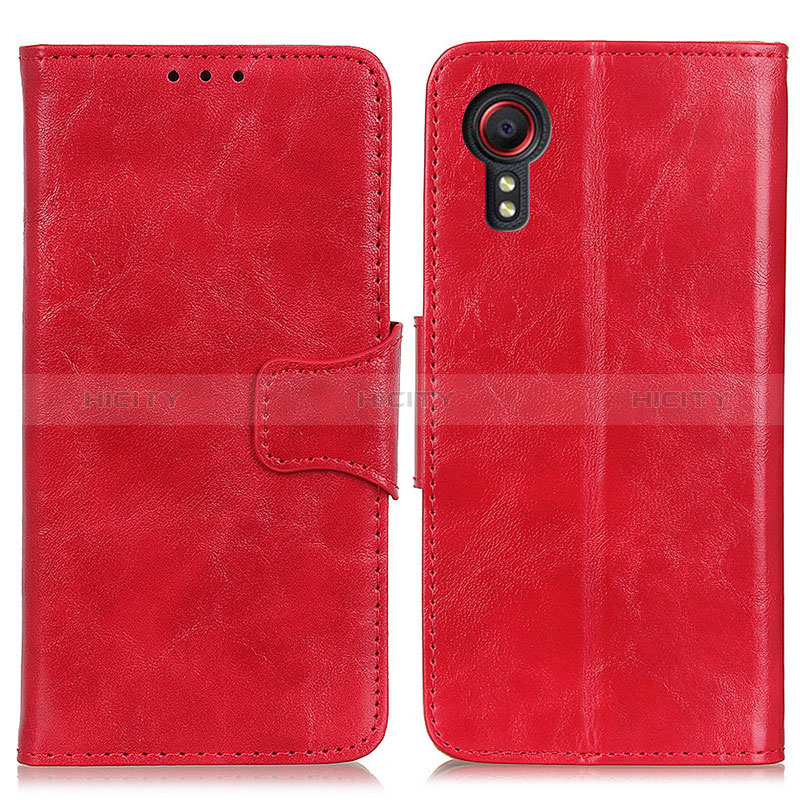 Coque Portefeuille Livre Cuir Etui Clapet M02L pour Samsung Galaxy XCover 5 SM-G525F Rouge Plus