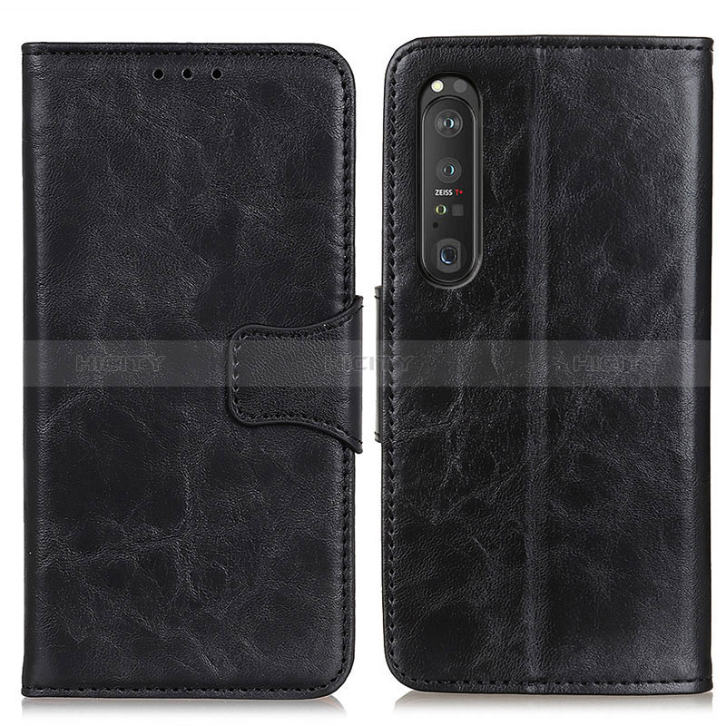 Coque Portefeuille Livre Cuir Etui Clapet M02L pour Sony Xperia 1 III Noir Plus