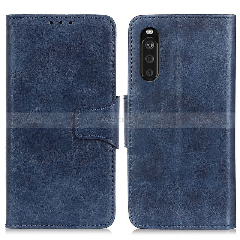 Coque Portefeuille Livre Cuir Etui Clapet M02L pour Sony Xperia 10 III Lite Bleu Plus