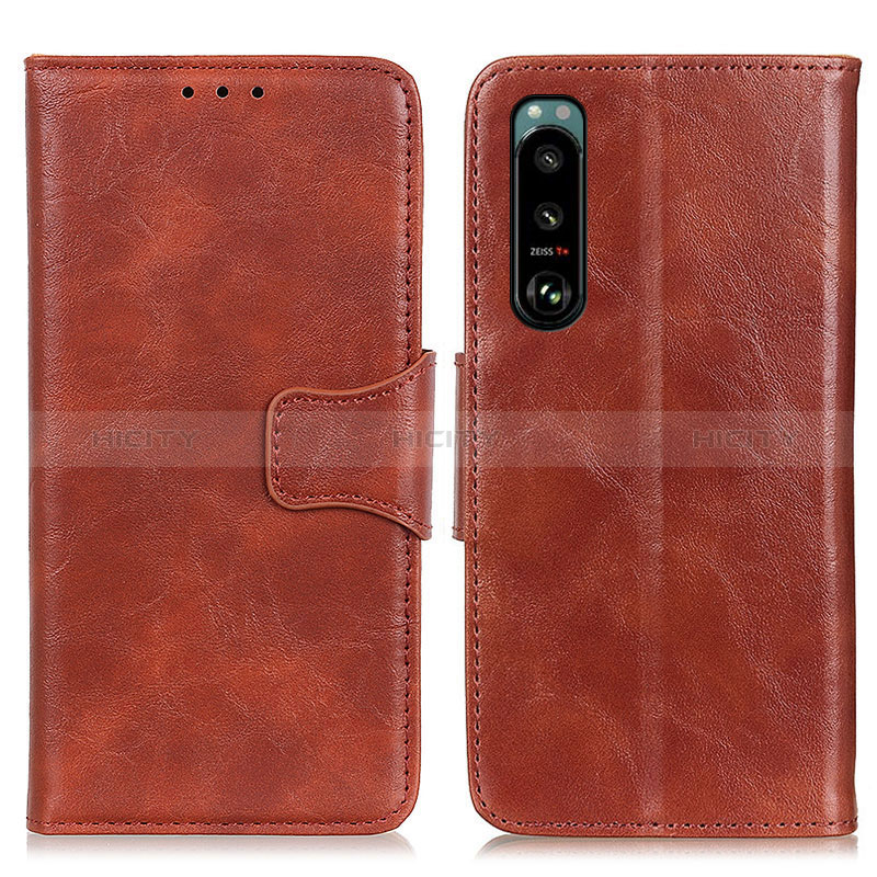 Coque Portefeuille Livre Cuir Etui Clapet M02L pour Sony Xperia 5 III SO-53B Marron Plus