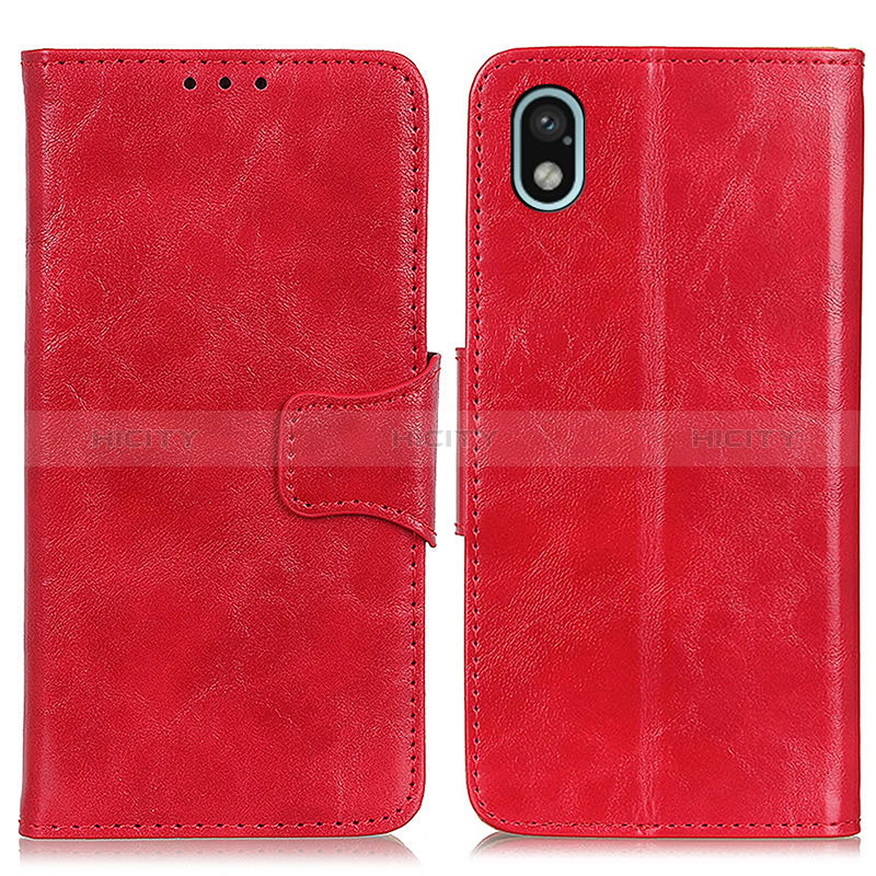 Coque Portefeuille Livre Cuir Etui Clapet M02L pour Sony Xperia Ace III SO-53C Rouge Plus