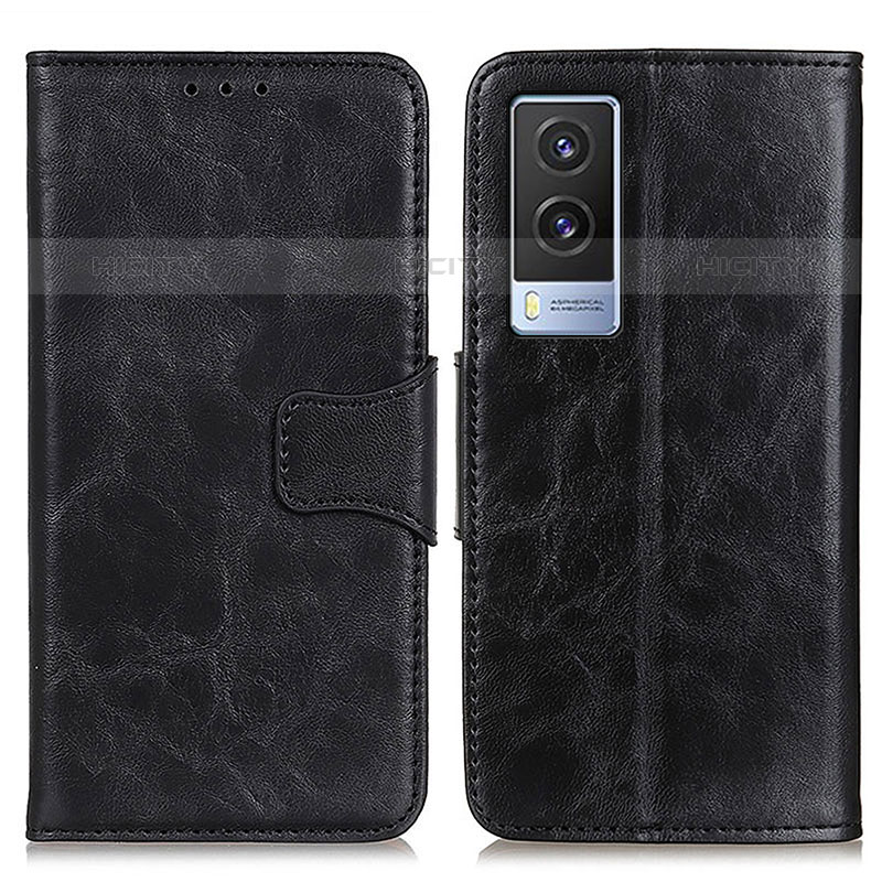 Coque Portefeuille Livre Cuir Etui Clapet M02L pour Vivo V21e 5G Noir Plus