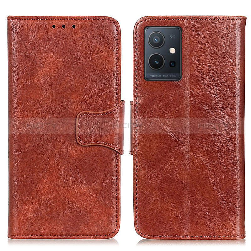 Coque Portefeuille Livre Cuir Etui Clapet M02L pour Vivo Y30 5G Marron Plus