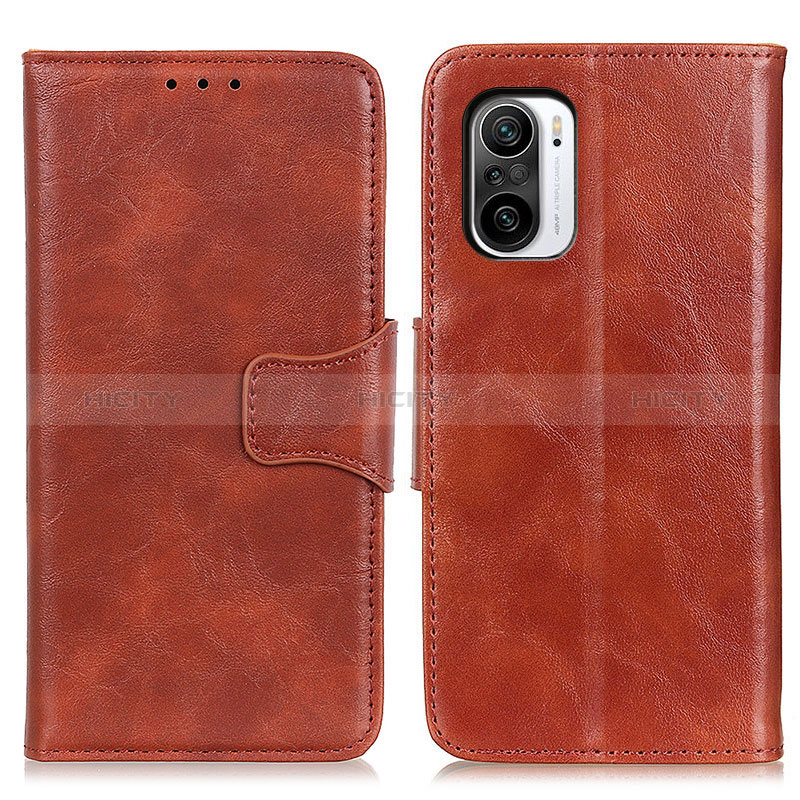 Coque Portefeuille Livre Cuir Etui Clapet M02L pour Xiaomi Poco F3 5G Marron Plus