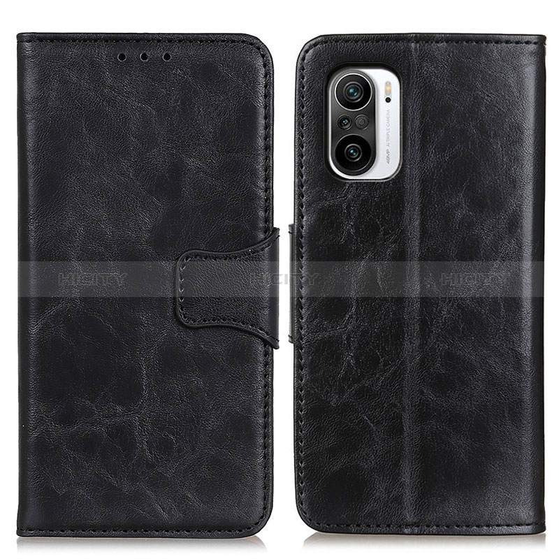 Coque Portefeuille Livre Cuir Etui Clapet M02L pour Xiaomi Poco F3 5G Noir Plus