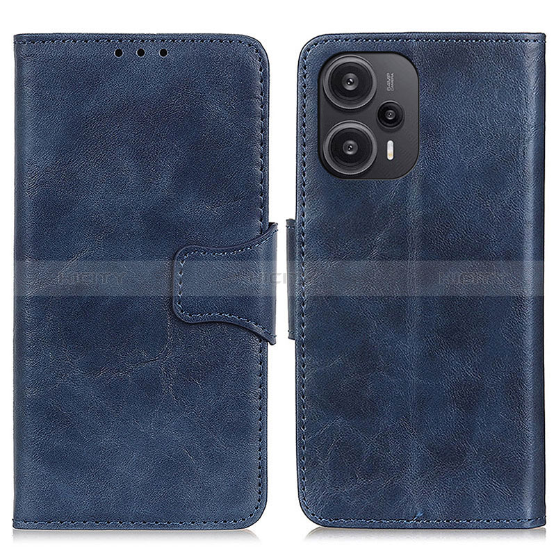 Coque Portefeuille Livre Cuir Etui Clapet M02L pour Xiaomi Poco F5 5G Bleu Plus