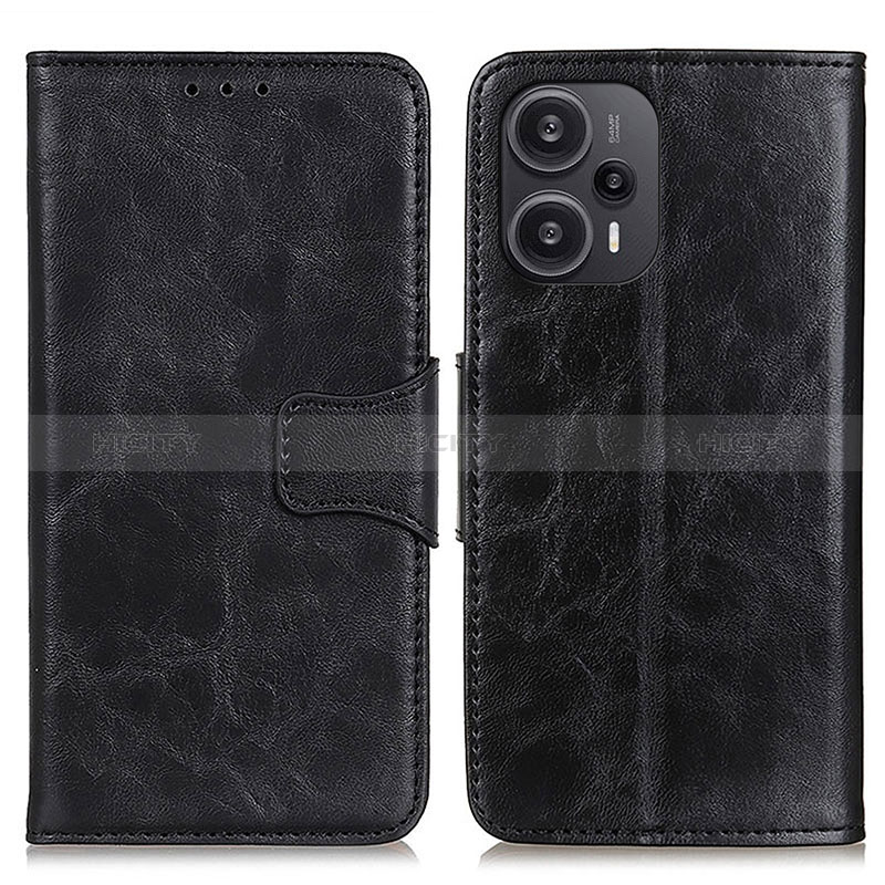 Coque Portefeuille Livre Cuir Etui Clapet M02L pour Xiaomi Poco F5 5G Noir Plus