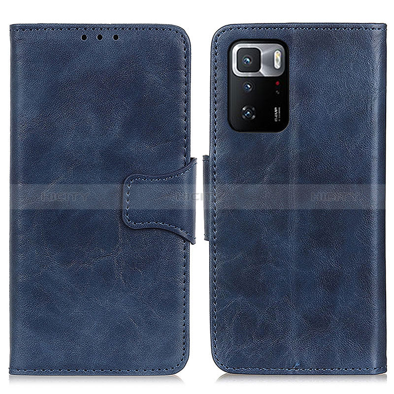 Coque Portefeuille Livre Cuir Etui Clapet M02L pour Xiaomi Poco X3 GT 5G Bleu Plus