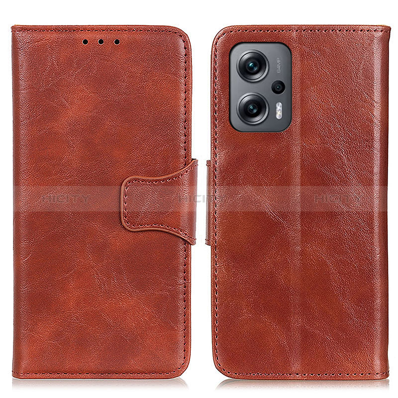 Coque Portefeuille Livre Cuir Etui Clapet M02L pour Xiaomi Poco X4 GT 5G Marron Plus