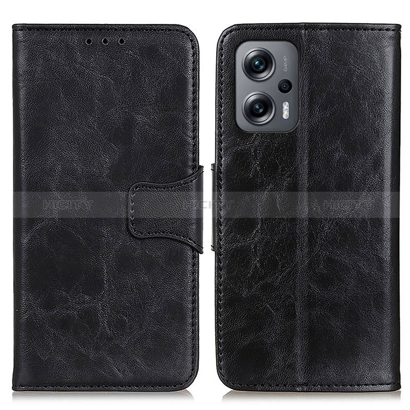 Coque Portefeuille Livre Cuir Etui Clapet M02L pour Xiaomi Poco X4 GT 5G Noir Plus