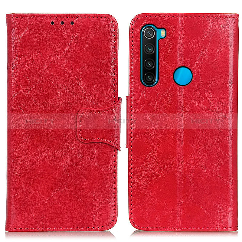 Coque Portefeuille Livre Cuir Etui Clapet M02L pour Xiaomi Redmi Note 8 (2021) Rouge Plus