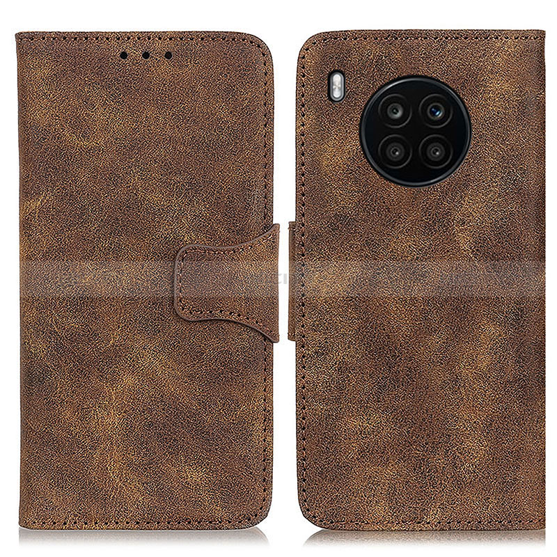 Coque Portefeuille Livre Cuir Etui Clapet M03L pour Huawei Nova 8i Marron Plus