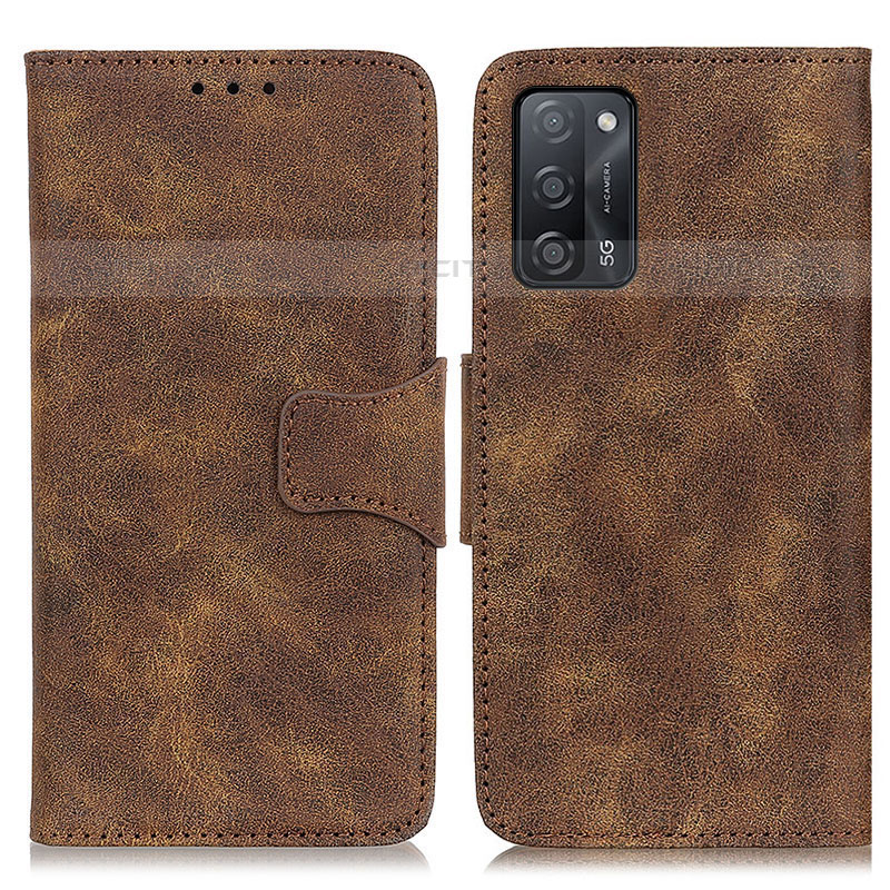 Coque Portefeuille Livre Cuir Etui Clapet M03L pour Oppo A53s 5G Marron Plus