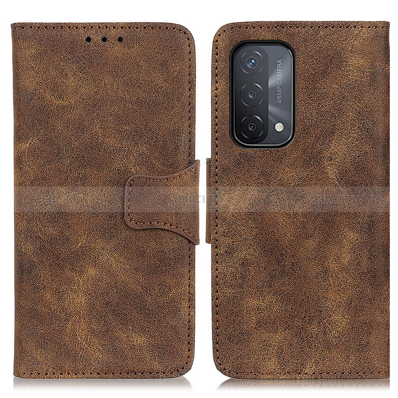 Coque Portefeuille Livre Cuir Etui Clapet M03L pour Oppo A54 5G Marron Plus