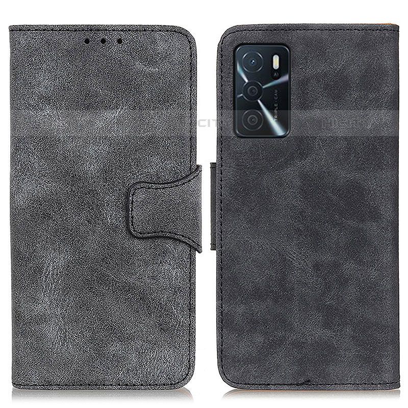 Coque Portefeuille Livre Cuir Etui Clapet M03L pour Oppo A54s Noir Plus