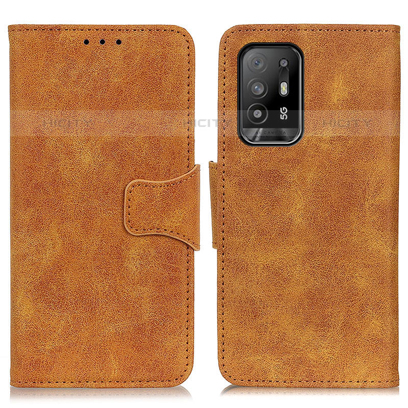 Coque Portefeuille Livre Cuir Etui Clapet M03L pour Oppo Reno5 Z 5G Kaki Plus