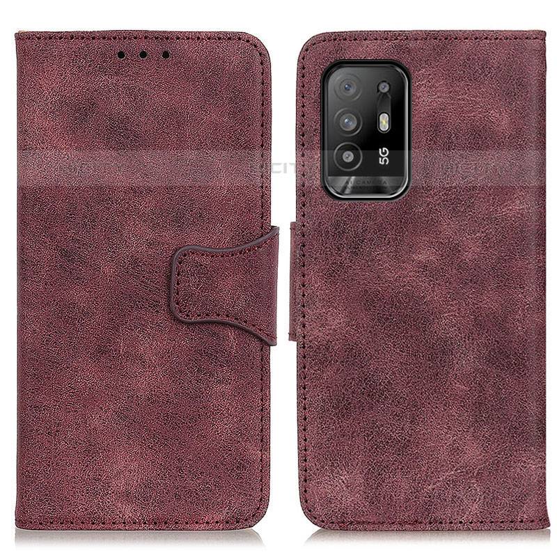 Coque Portefeuille Livre Cuir Etui Clapet M03L pour Oppo Reno5 Z 5G Violet Plus