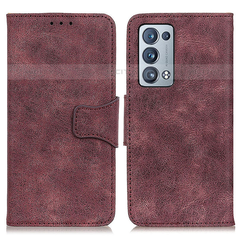 Coque Portefeuille Livre Cuir Etui Clapet M03L pour Oppo Reno6 Pro 5G Violet Plus