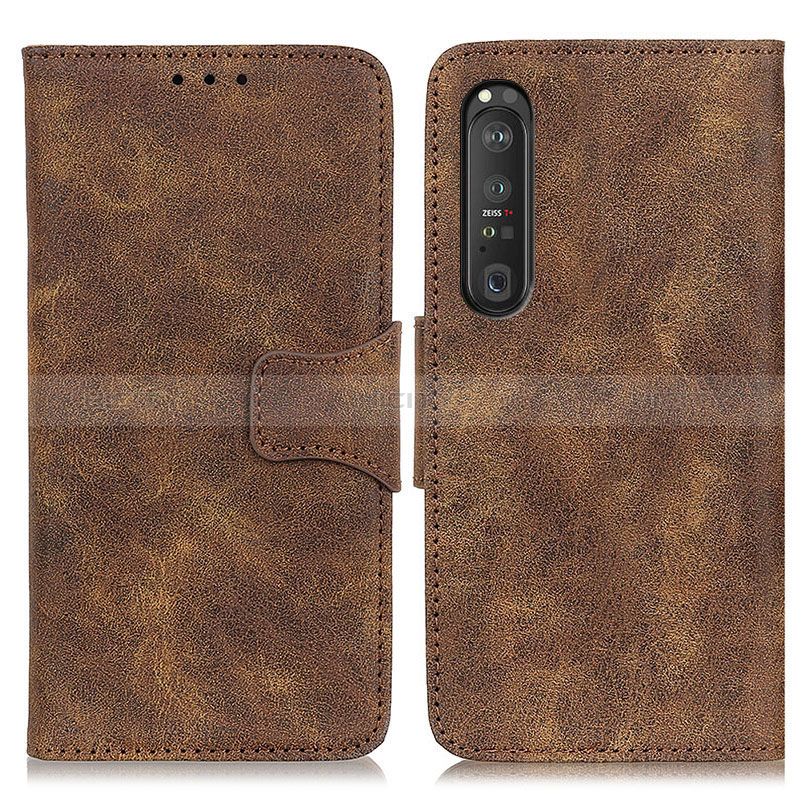 Coque Portefeuille Livre Cuir Etui Clapet M03L pour Sony Xperia 1 III Marron Plus