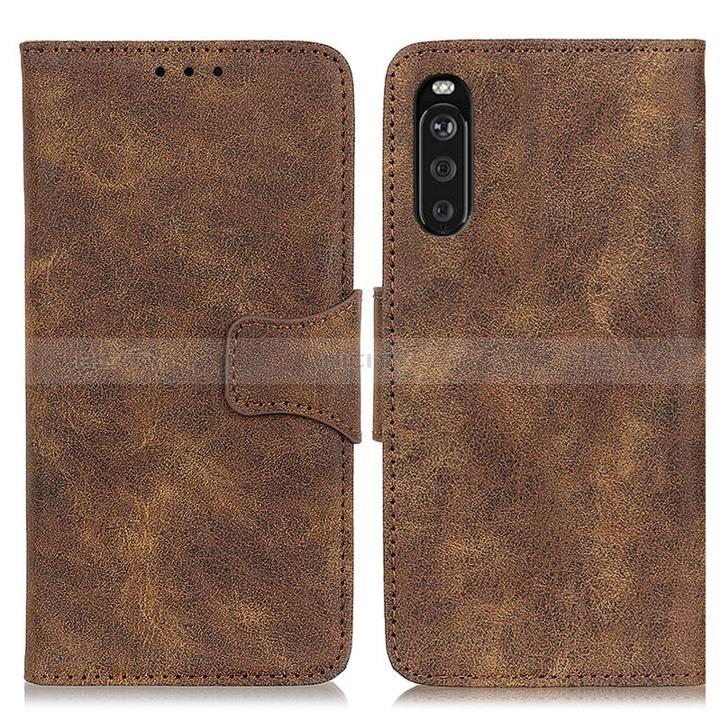 Coque Portefeuille Livre Cuir Etui Clapet M03L pour Sony Xperia 10 III Lite Marron Plus